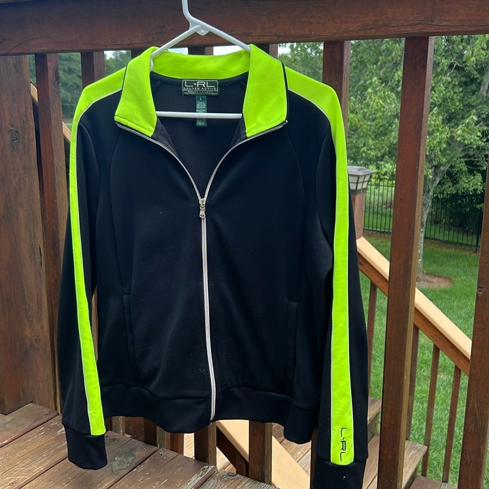 Ralph Lauren-Active women’s size large jacket black & Florissant yellow